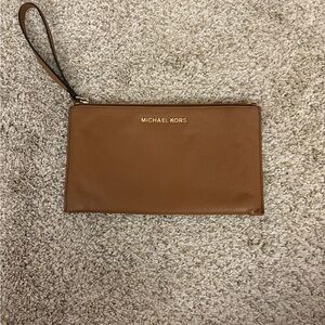 Michael Kors Tan Leather Wristlet